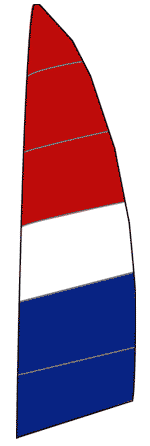 Mainsail fits Hobie Cat 15 , (Red, White & Blue)