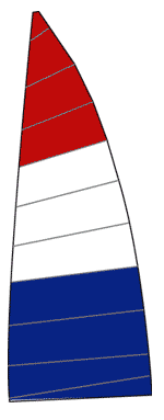 Mainsail Fits Your Hobie Cat 16, (Red, White & Blue)