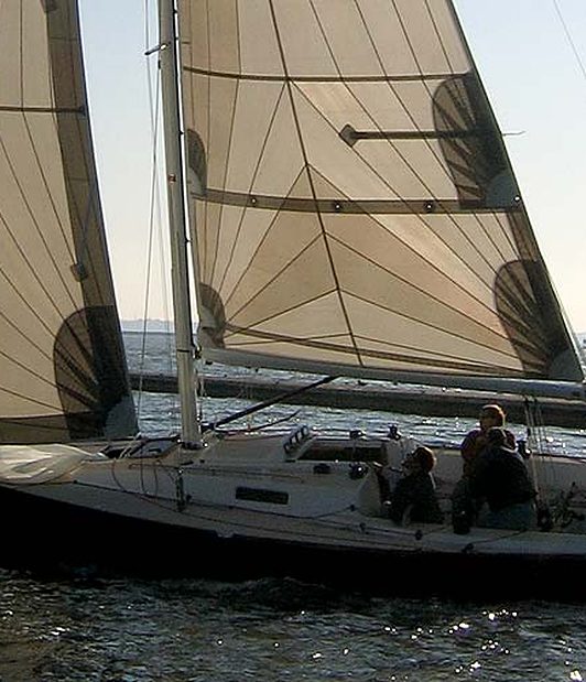 J/100 mainsail and jib