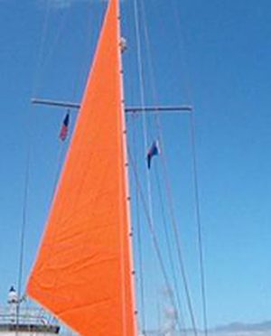 Orange storm sail